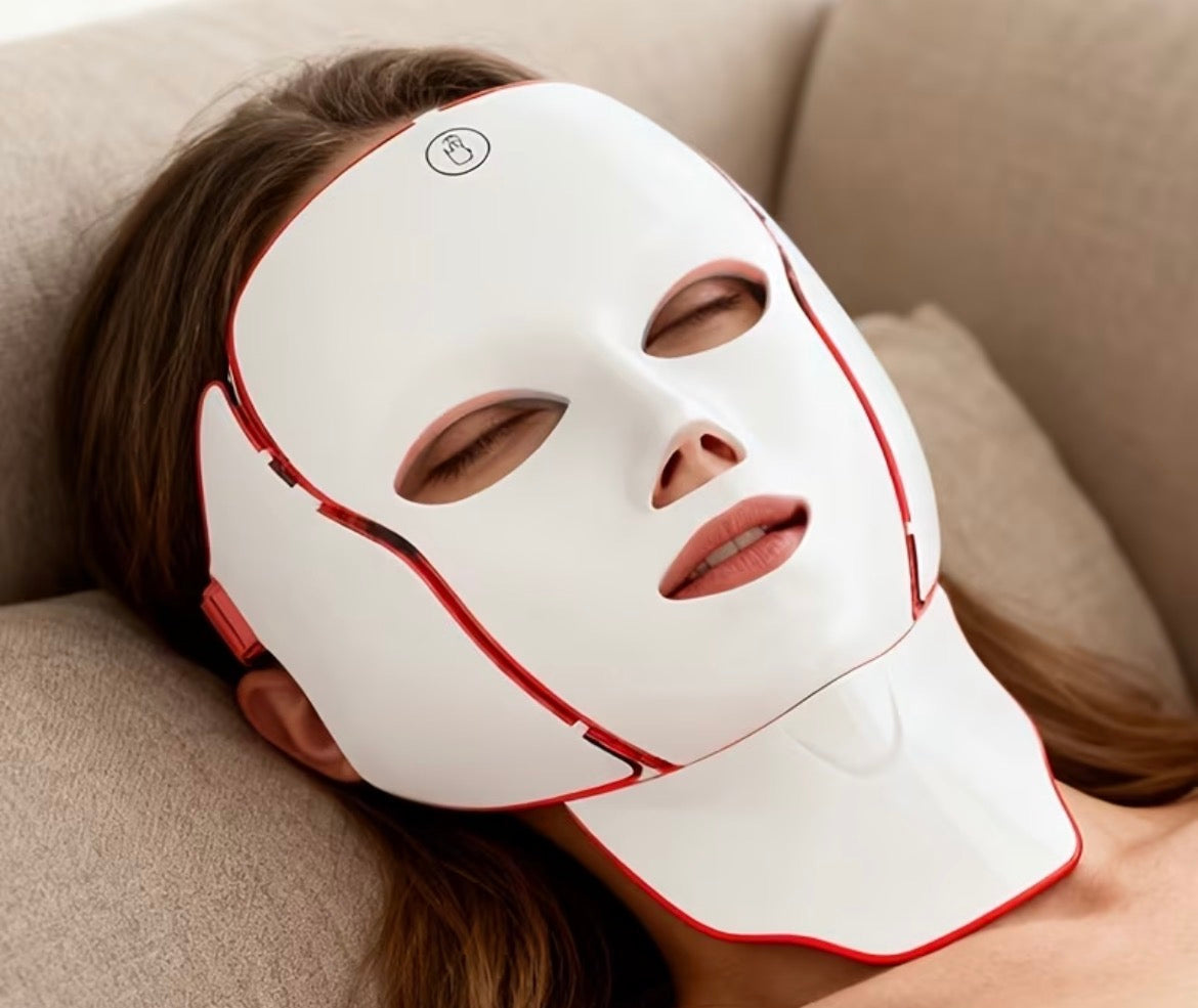 LED Red-Light Therapy Facial Mask Device