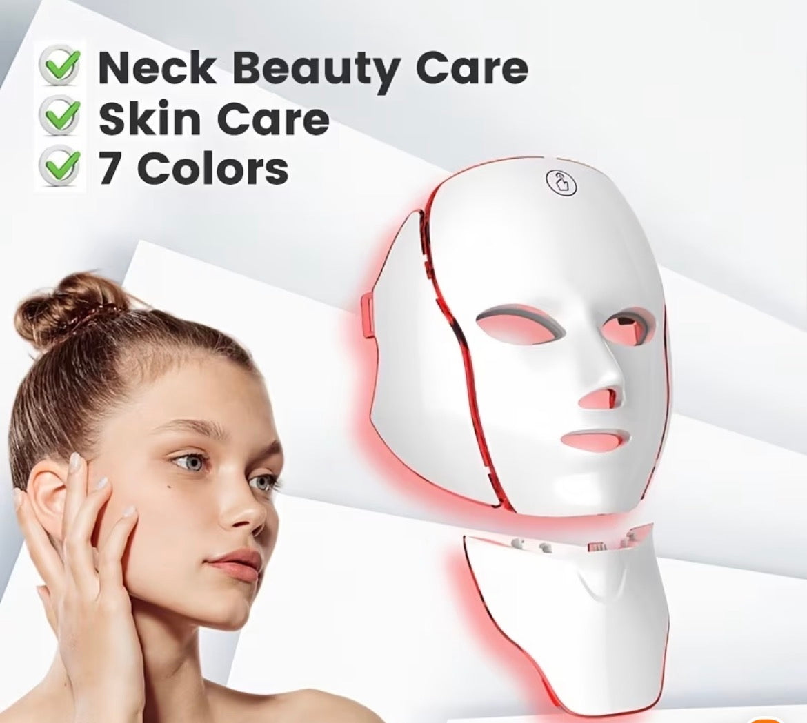 LED Red-Light Therapy Facial Mask Device