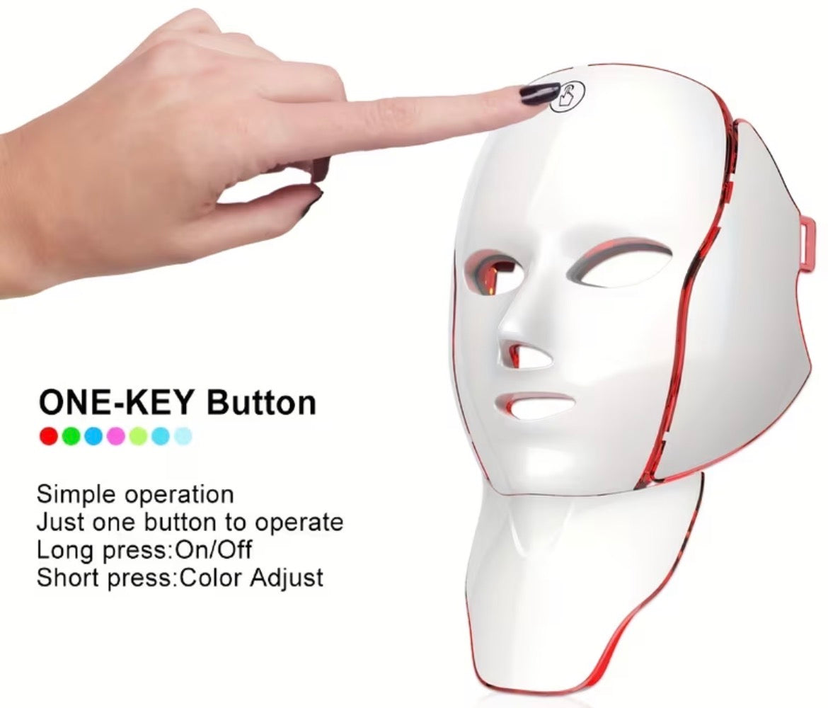 LED Red-Light Therapy Facial Mask Device